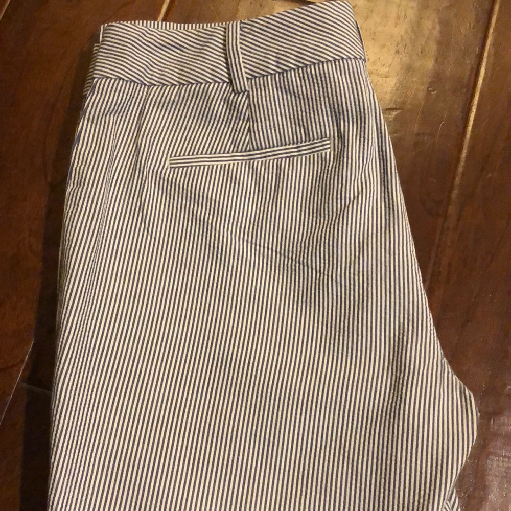 Talbots Seersucker Signature Crop Pants